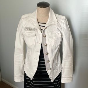 WHBM White Jean Jacket